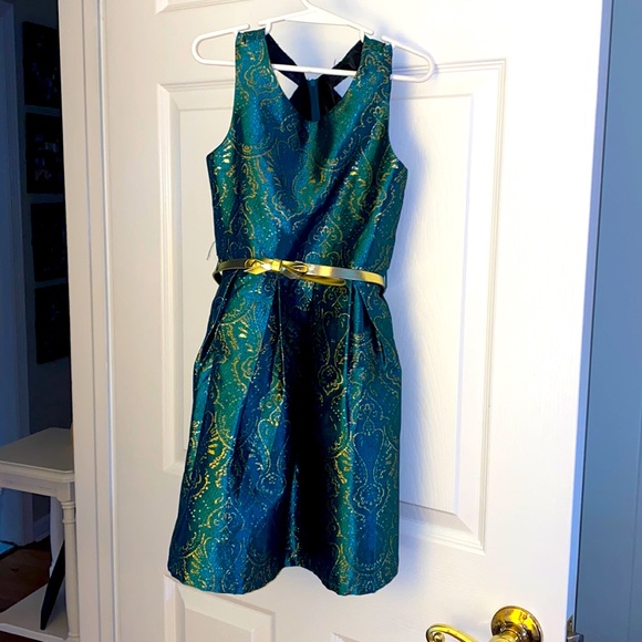 Children’s Place Green Jacquard Dress * perfect for Holidays *